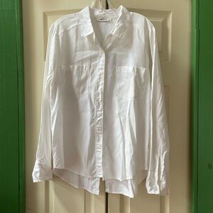 Abercrombie & Fitch White Casual Button Down Shirt